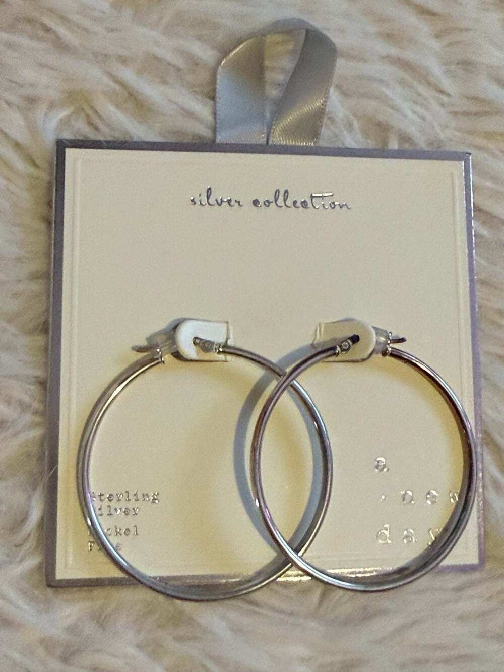 A New Day Silver Collection Sterling Silver Hoop Earrings